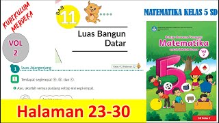 Matematika Kelas 5 SD Kurikulum Merdeka Vol 2 Hal 23-30 Bab 11 | Luas Jajargenjang