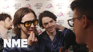 Peace wear silk pyjamas on the red carpet | VO5 NME Awards 2018