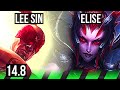 LEE SIN vs ELISE (JGL) | 8/0/3, 70% winrate, Legendary | KR Diamond | 14.8