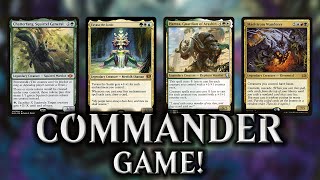 MTG Commander Game Play | Chatterfang vs Tuvasa vs Hamza vs Maelstrom Wanderer