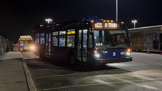 First Days Of The Rockaway Shutdown. Multiple buses on the Q97 Q98 and Q121 leaving Howard Beach JFK