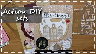 Action DIY sets proberen, kraft houses & gift boxes