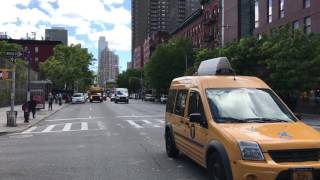 THE MAJESTIC FDNY RESCUE 1 RESPONDING ON 10TH AVENUE IN HELL'S KITCHEN, MANHATTAN, NEW YORK CITY.