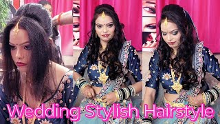 Stylish Wedding Hairstyle For Beginners/ Front to Back Party Wear Hairstyle/ Step by step