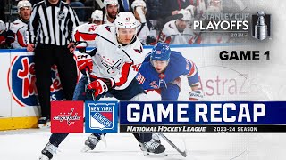 Gm 1: Capitals @ Rangers 4/21 | NHL Highlights | 2024 Stanley Cup Playoffs