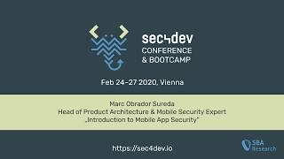 sec4dev 2020 - Introduction to Mobile App Security