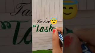 Tashvi name calligraphy|please subscribe🙏🙏#vickydhawan #calligraphy #shorts #youtubeshorts