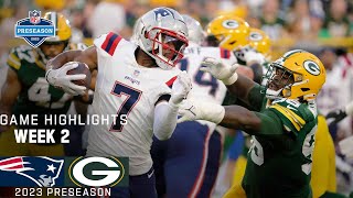 New England Patriots vs. Green Bay Packers | 2023 Preseason Week 2 Game Highligh