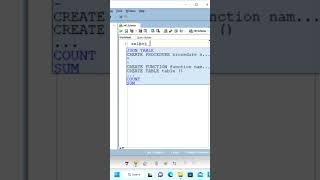 How To Run SQL Query In SQL Developer #shorts By MahiIt