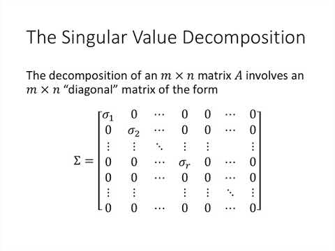 Linear Algebra - Lecture 42 - The Singular Value Decomposition - YouTube