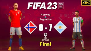 FIFA 23 - NORWAY vs. ARGENTINA - FIFA World Cup Final - Haaland vs. Messi - PS5™ [4K]