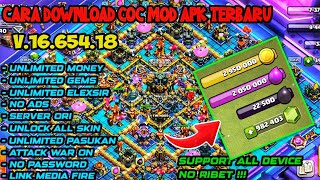 NEW UPDATE!! DOWNLOAD COC MOD APK TH 17 TERBARU 2024‼️UNLIMITED MONEY,GEMS,PERMATA \u0026 NO PASSWORD