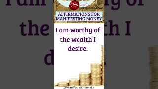 Affirmations for manifesting money attract money this week #manifestationawake #moneyaffirmations