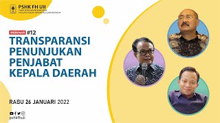 Webinar 12 | Transparansi Penunjukan Penjabat Kepala Daerah