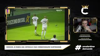 FILHO DE ROBINHO FAZ GOL NA COPINHA E COMEMORA COM PEDALADA