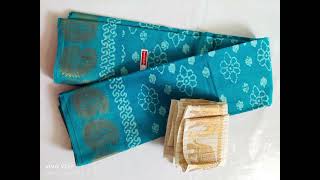 Waxprint batik sungudi cotton sarees/Double side zari border/ price 780 free $/wats up me 6383759928