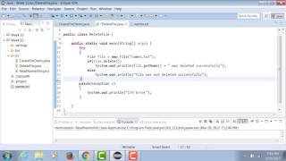 Java code to Delete a file