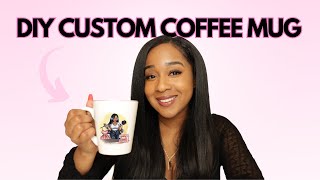 DIY Custom Coffee Mug with Vinyl Sticker \u0026 Resin