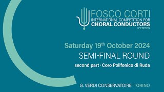 Fosco Corti international competition for choral conductors, Saturday 19.10.2024