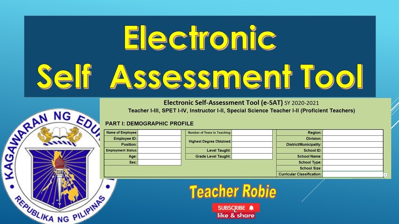 Self Assessment Tool For Teachers Pdf Free Math Worksheet Printable