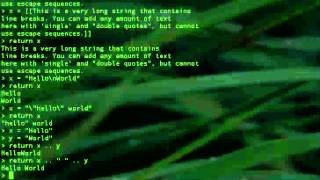 Learning Lua - Strings