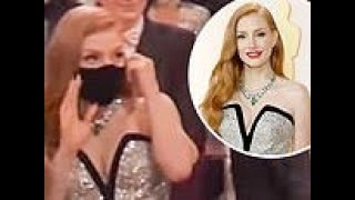 Jessica Chastain is praised by social media users for wearing a mask at the 2023 Oscars