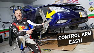 FRONT CONTROL ARM REPLACEMENT on Hyundai Sonata Elantra Accent Tucson Santa Fe Veloster