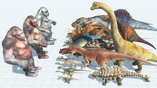 Goro The Giant Vs Dinosaurs - Animal Revolt Battle Simulator | Eftsei Gaming