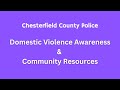 Chesterfield County Police Domestic Violence Awareness