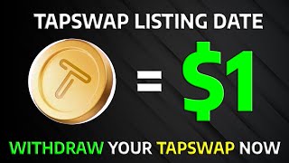 Tapswap Listing DATE $500 Tapswap TGE!!