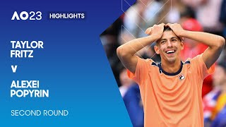 Taylor Fritz v Alexei Popyrin Highlights | Australian Open 2023 Second Round