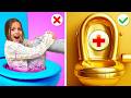 Rich Dad🤑 Vs Broke Mom😞! If My Dad Runs a Hospital🚑 *Best Parenting Hacks*