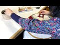 マンスリーパターン　フープを使ったキルティング 5　【 れんが 】how to quilt with a quilting hoop 5.