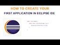 How to Create Your First Application in Eclipse IDE | Tamil Tutorial for Beginners