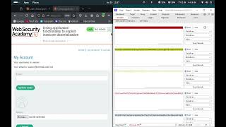 Using application functionality to exploit insecure deserialization | Web Security Academy