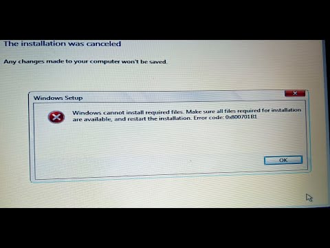 windows cannot install required files error code 0x800701B1 ৷ Safetech