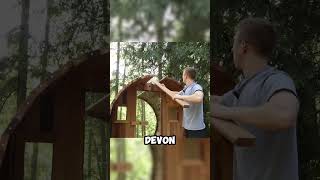 Building a barrel sauna from start to finish  #diy #shorts  #interesting  #woodworking  #building