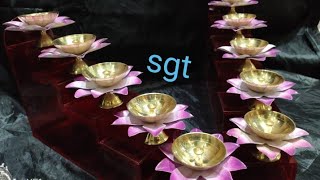 Brass Diyas With 5 Steps Steps || Full Set Rs 2200 Free Shipping || Whatsapp No 7386742234