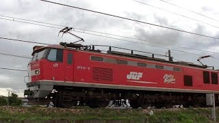 ﾚｯﾄﾞｻﾝﾀﾞｰEF510-6牽引高速貨物　3097ﾚ　岡山→新潟