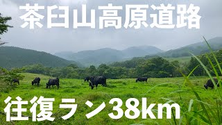 愛知県で準高地トレーニング。標高1100m位の道を走る。