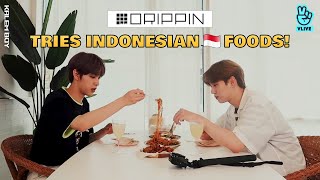 DRIPPIN (드리핀) Tries Indonesian Foods For The First Time! | VLIVE [ENG/IDN SUB]