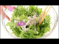 【レシピ動画】わさび菜としらすのナムル風サラダ wasabi na and whitebait namuru style salad