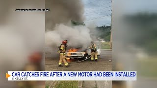 Chattanooga Fire Department quickly extinguishes car fire on S Kelley Street