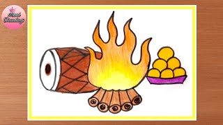 Happy Bhogi drawing easy | Pongal special drawing | Happy Lohri drawing | How to draw bhogi