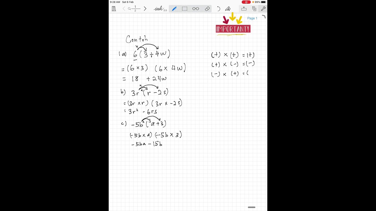 Kembangan Dua Ungkapan Algebra - YouTube