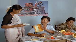Dr Rajkumar Eating Breakfast At Gayathri House - Ade kannu kannada movie part-2