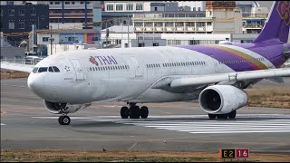 Thai Airways Airbus A330-300 HS-TEP Takeoff from Fukuoka | FUK/RJFF