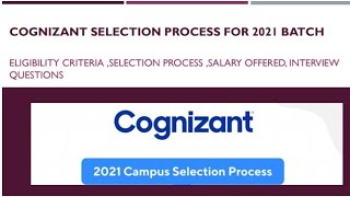 UPDATED COGNIZANT ONCAMPUS SELECTION PROCESS FOR 2021 BATCH STUDENTS |CTC-6.75LPA |EXAM PATTERN