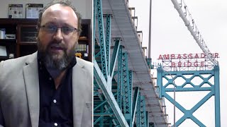 Why was the Ambassador Bridge blockade threatening Canada/U.S. trade relations?