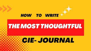 IGCSE FLE- JOURNAL WRITING